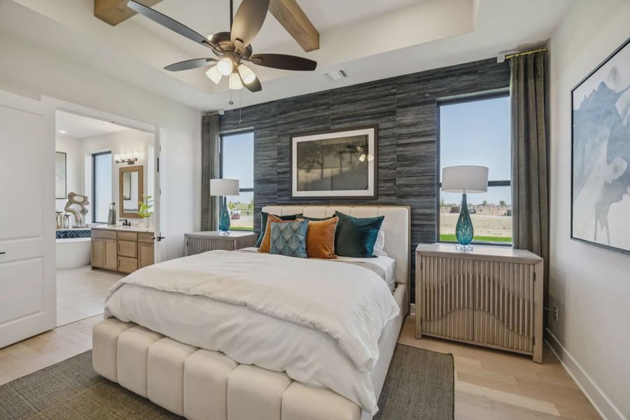 Furnished interior view inside a new home in The Grove Frisco, Frisco (Image 3). Furnished interior view inside a new home in The Grove Frisco, Frisco (Image 3).
