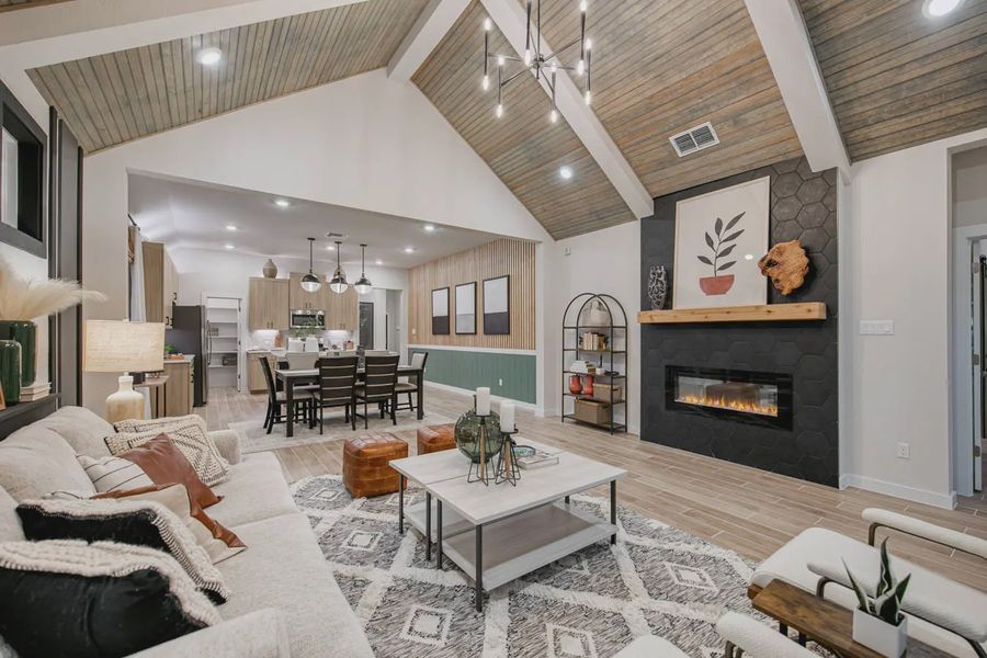Furnished interior view inside a new home in Stream Waters, Buda (Image 9).