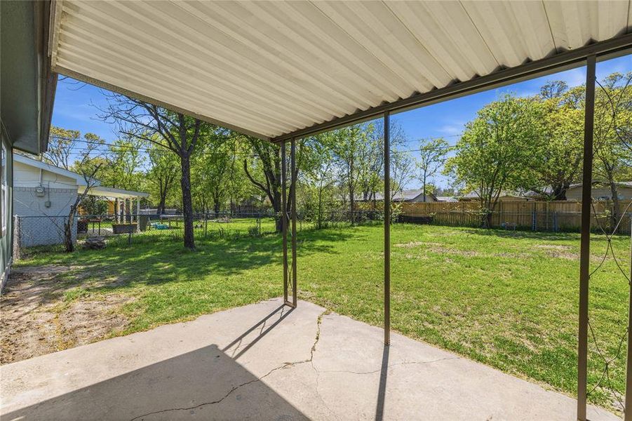Exterior details and patio area of a home in , Brownwood (Image 16). Exterior details and patio area of a home in , Brownwood (Image 16).