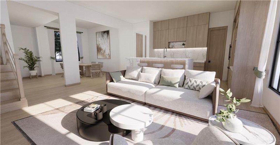 Furnished interior view inside a new home in , Dawsonville (Image 5).