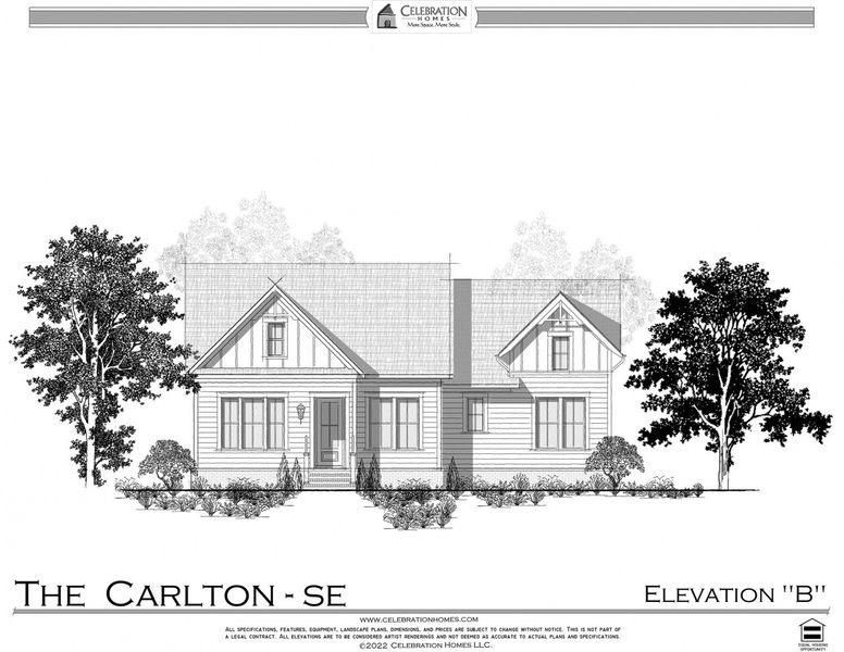 Representative rendering of the exterior for the Carlton by Celebration Homes (Image 7).