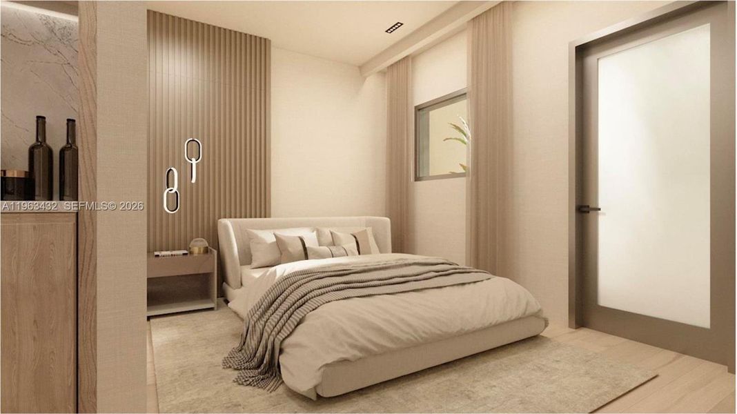 Furnished interior view inside a new home in , Miami Beach (Image 9).