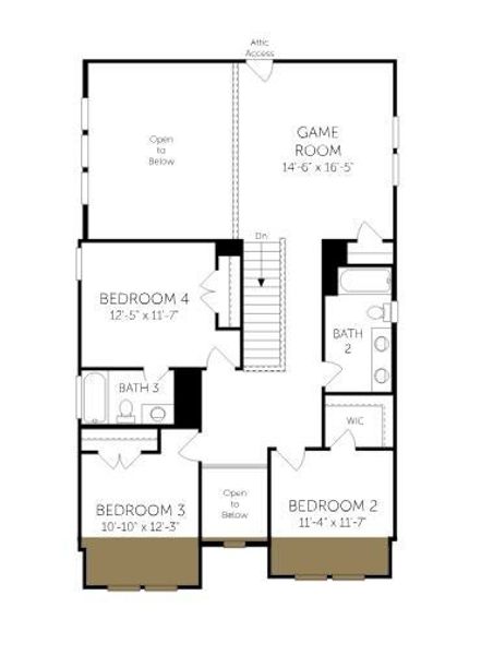 2D floor plan layout of this home in Landmark, Denton, TX (Image 5).