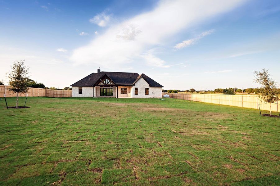 Front exterior of a new home in , Salado, TX, highlighting curb appeal (Image 25). Front exterior of a new home in , Salado, TX, highlighting curb appeal (Image 25).
