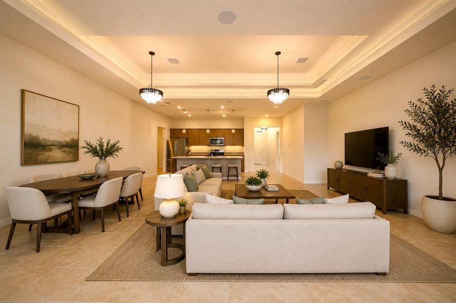 Furnished interior view inside a new home in , Orlando (Image 18).