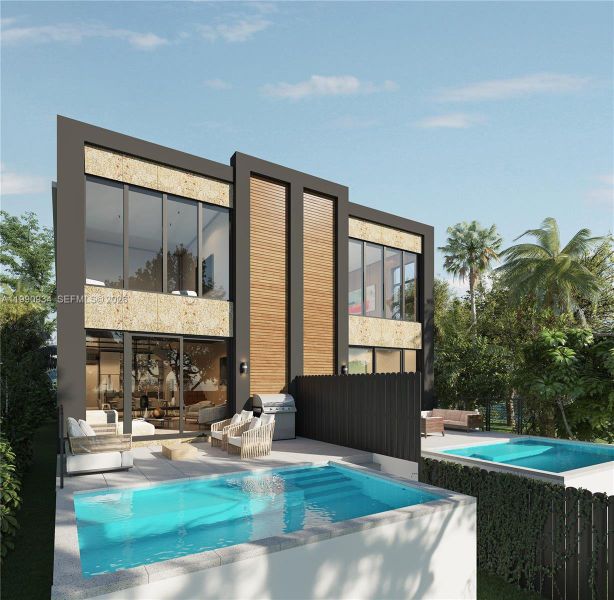 Exterior details and patio area of a home in , Miami (Image 3).