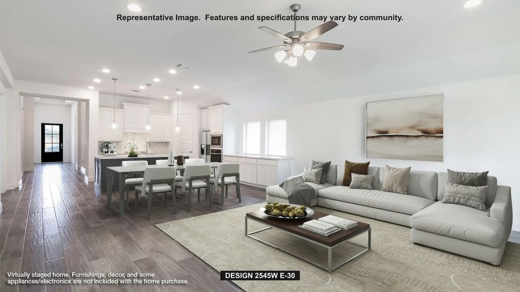 Furnished interior view inside a new home in Meridiana 50', Manvel (Image 3).