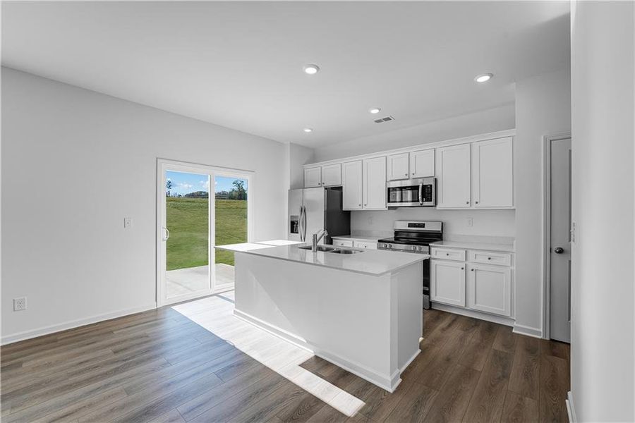 Furnished interior view inside a new home in Crossvine Village, LaGrange (Image 4).