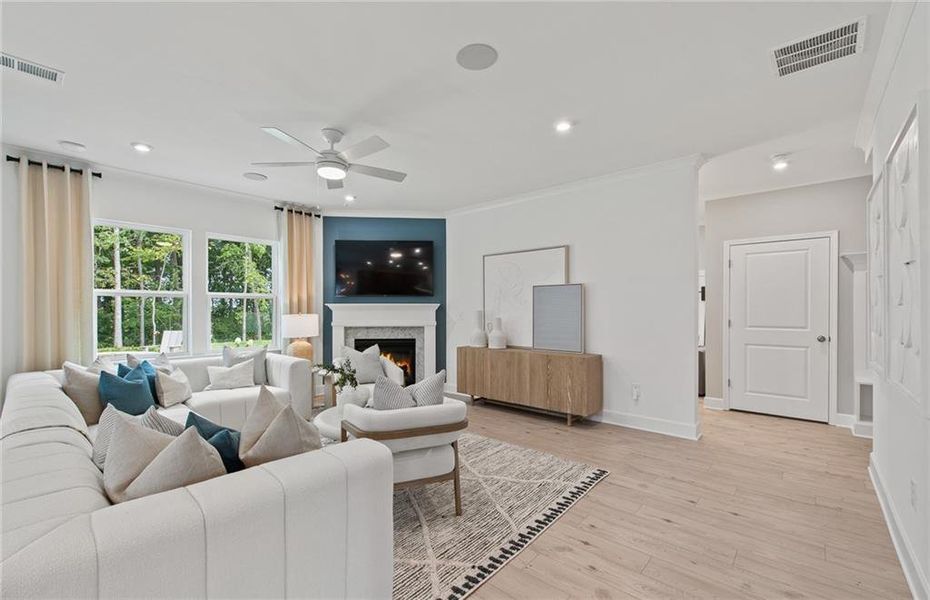 Furnished interior view inside a new home in Watermist at Mirror Lake, Villa Rica (Image 12).