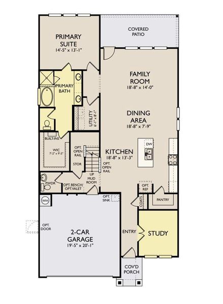 2D floor plan layout of this home in Rolling Glen, Hutto, TX (Image 5).