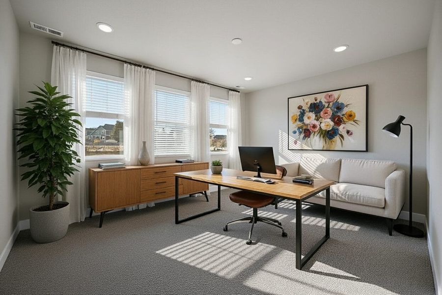 Furnished interior view inside a new home in Pony Park, Colorado Springs (Image 5). Furnished interior view inside a new home in Pony Park, Colorado Springs (Image 5).