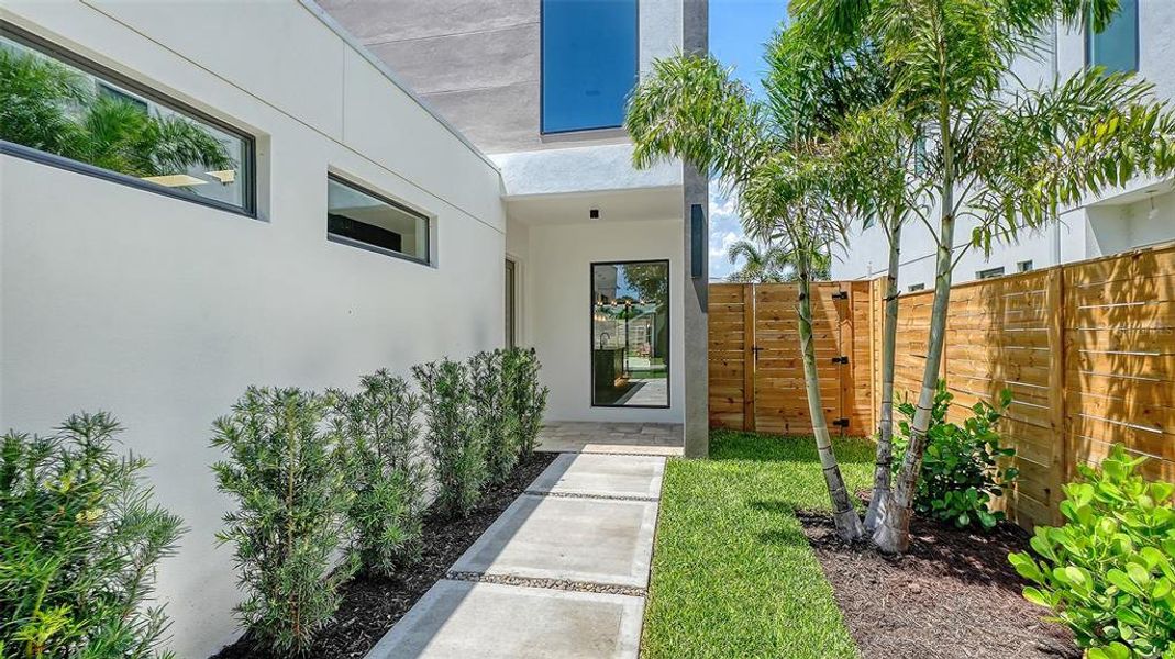 Exterior details and patio area of a home in , Sarasota (Image 29).