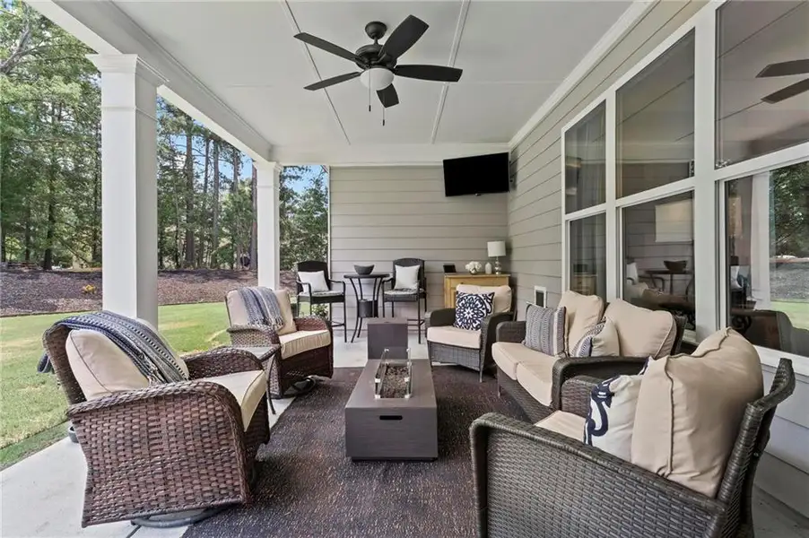 Exterior details and patio area of a home in , Monroe (Image 3). Exterior details and patio area of a home in , Monroe (Image 3).