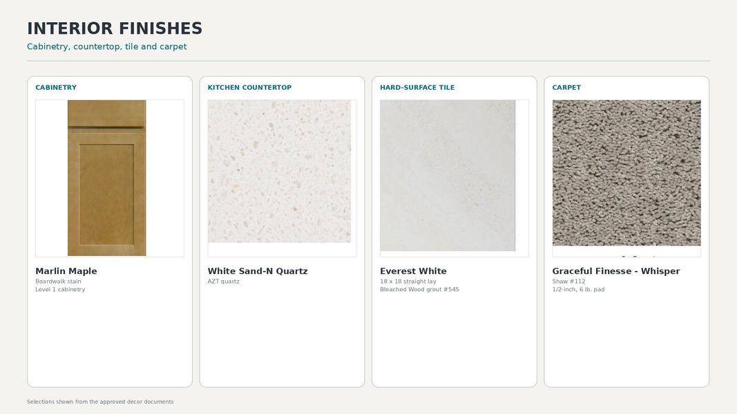 View the Bluebell interior finishes by DRB Homes at Anderson Parc, Lot 171, 2158 S 242nd Lane in Buckeye, Arizona.