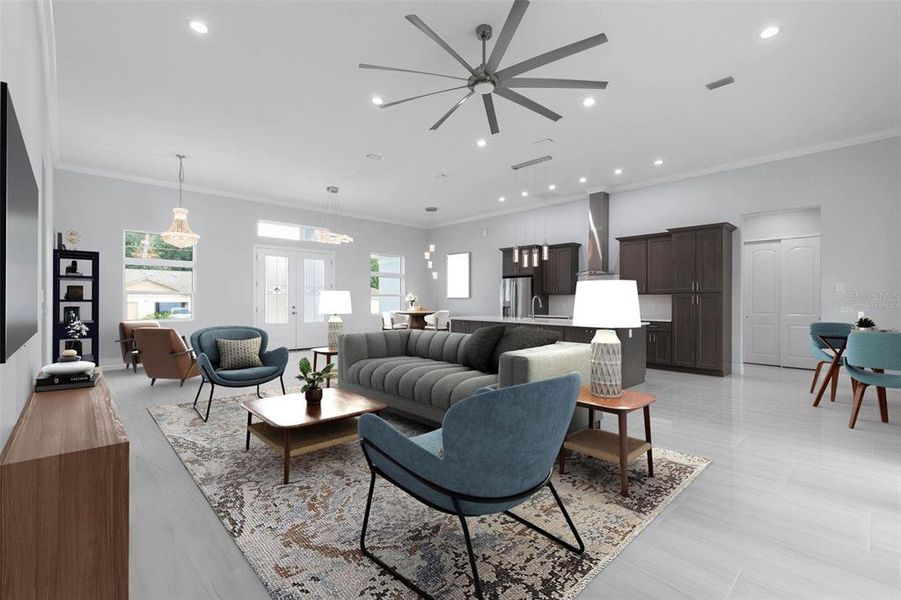 Furnished interior view inside a new home in , Palm Coast (Image 36).