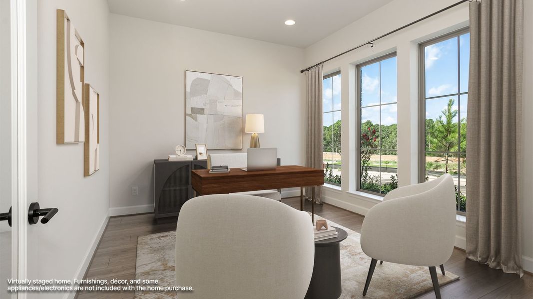 Furnished interior view inside a new home in The Woodlands Hills, Willis (Image 8).