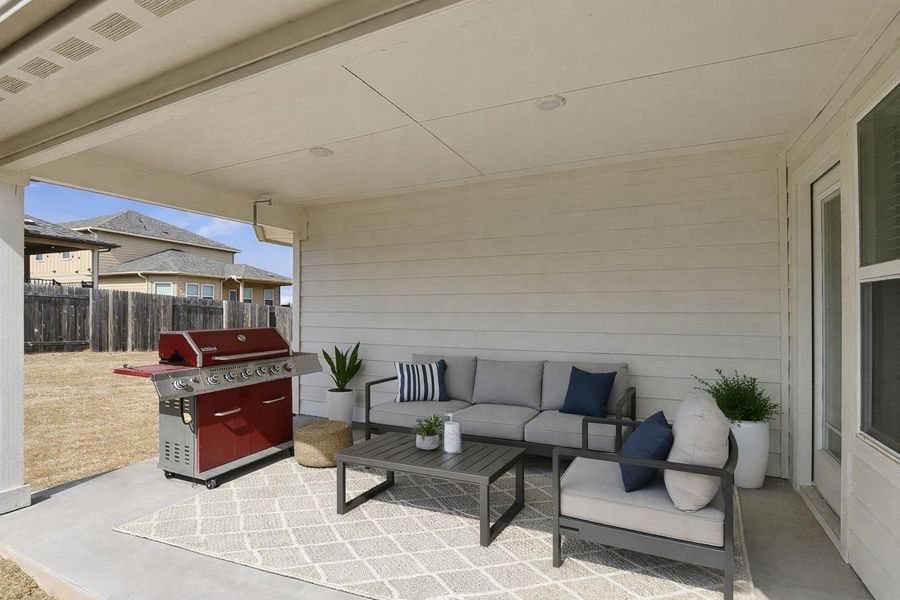 As we approach warm weather, the patio beckons for lounging, al fresco dining, and weekend barbecues! *Virtually Staged*