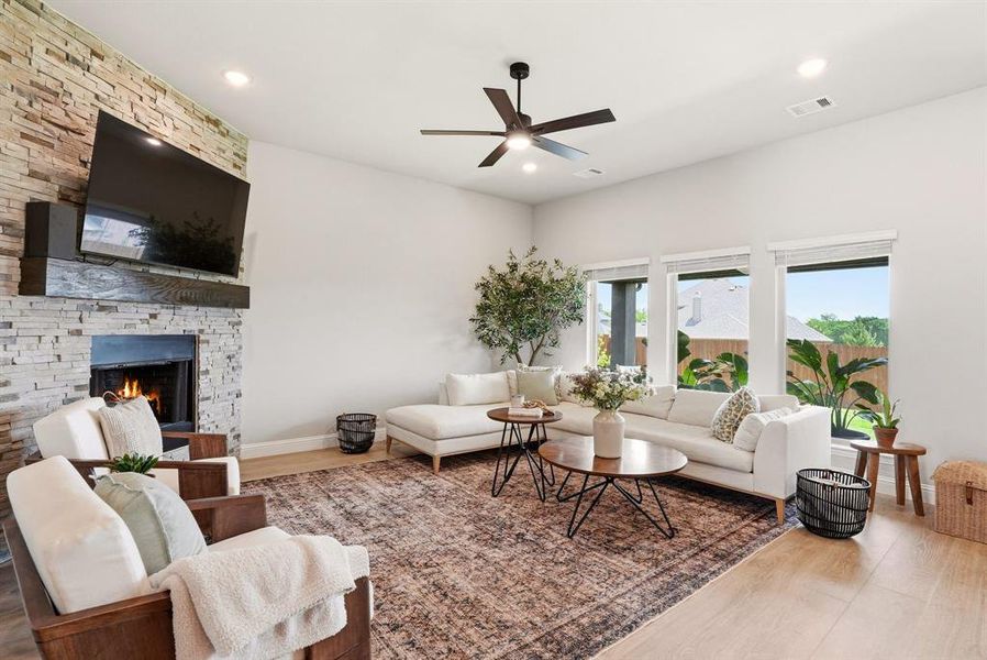 Furnished interior view inside a new home in Hayes Crossing, Midlothian (Image 11).