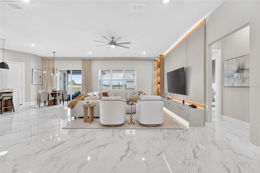 Furnished interior view inside a new home in , Orlando (Image 70).