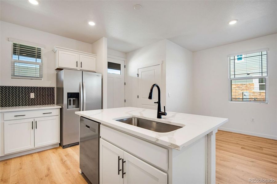 Furnished interior view inside a new home in Horizon Uptown, Aurora (Image 10). Furnished interior view inside a new home in Horizon Uptown, Aurora (Image 10).