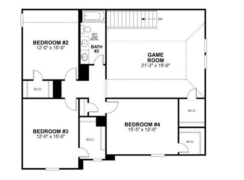 2D floor plan layout of this home in Lago Mar, Santa Fe, TX (Image 3).