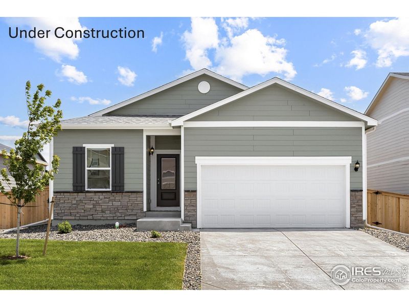 Front exterior of a new home in Hidden Valley Farm, Severance, CO, highlighting curb appeal (Image 14).
