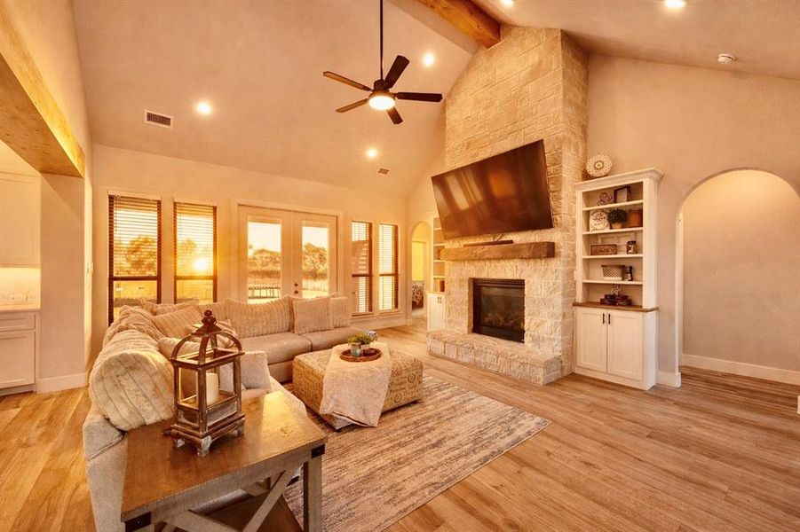 Furnished interior view inside a new home in , Krum (Image 26).