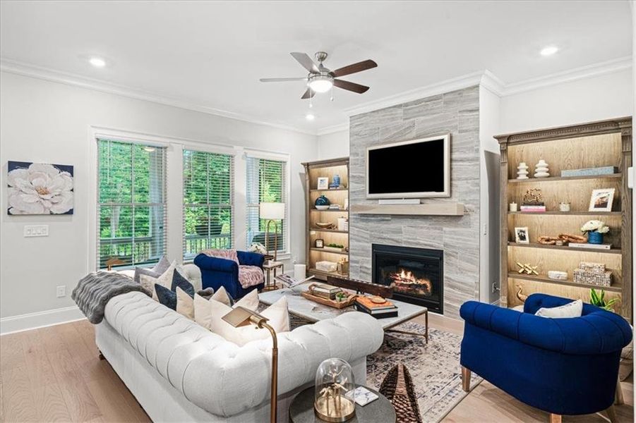 Furnished interior view inside a new home in Manning on the Square, Alpharetta (Image 17).