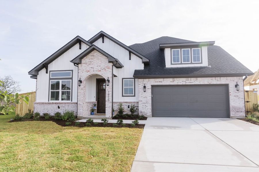 Representative exterior photo of a completed home built from the The Lydia by Reece Homes in Harvest Meadows, Bryan, TX (Image 29).