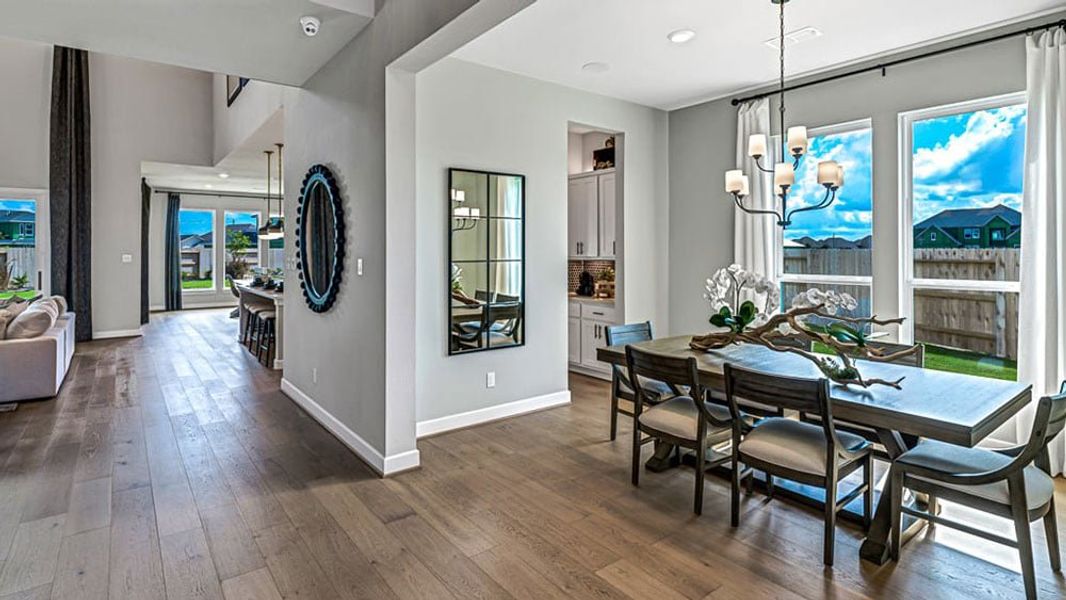 Furnished interior view inside a new home in Avalon at Cypress, Cypress (Image 7). Furnished interior view inside a new home in Avalon at Cypress, Cypress (Image 7).