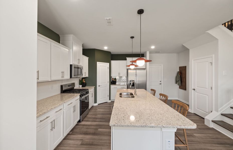Representative furnished interior of a home built from the Scarlett by Pulte Homes in The Preserve at Marks Creek, Knightdale (Image 3). Representative furnished interior of a home built from the Scarlett by Pulte Homes in The Preserve at Marks Creek, Knightdale (Image 3).