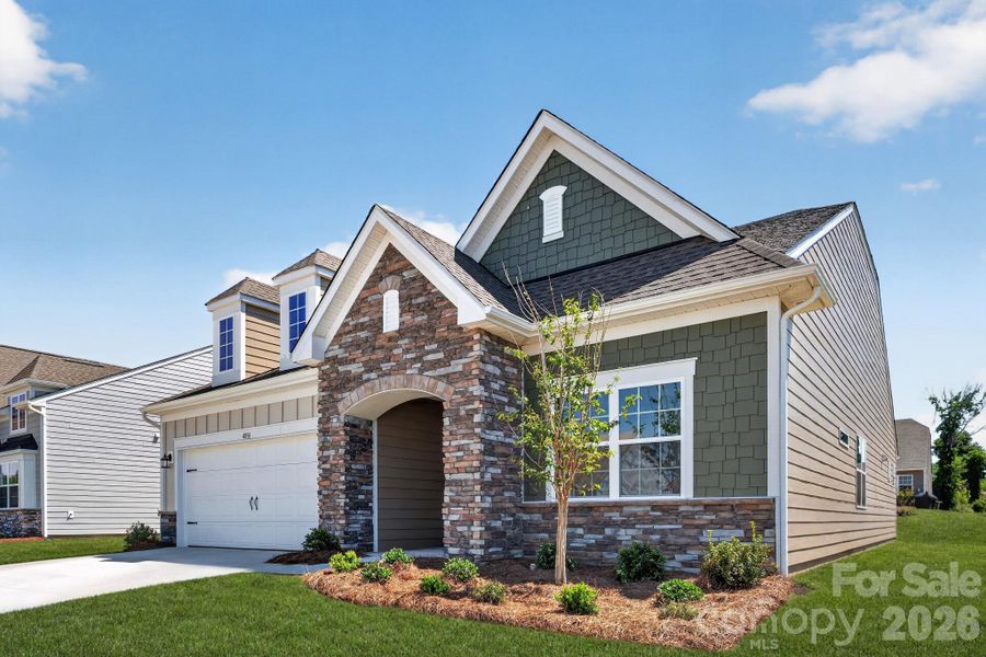 Front exterior of a new home in Roselyn, Lancaster, SC, highlighting curb appeal (Image 2). Front exterior of a new home in Roselyn, Lancaster, SC, highlighting curb appeal (Image 2).