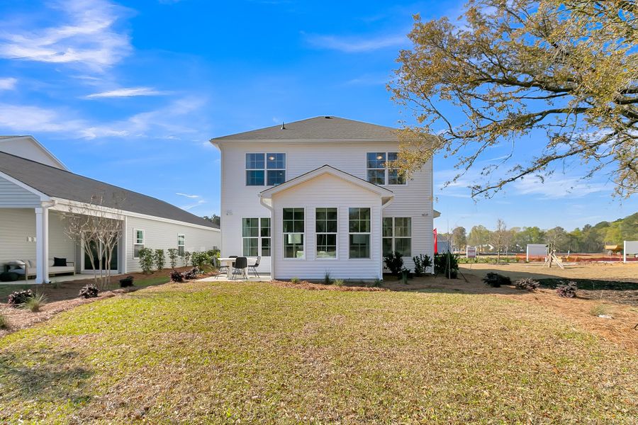 Exterior details and patio area of a home in Six Oaks, Summerville (Image 3).