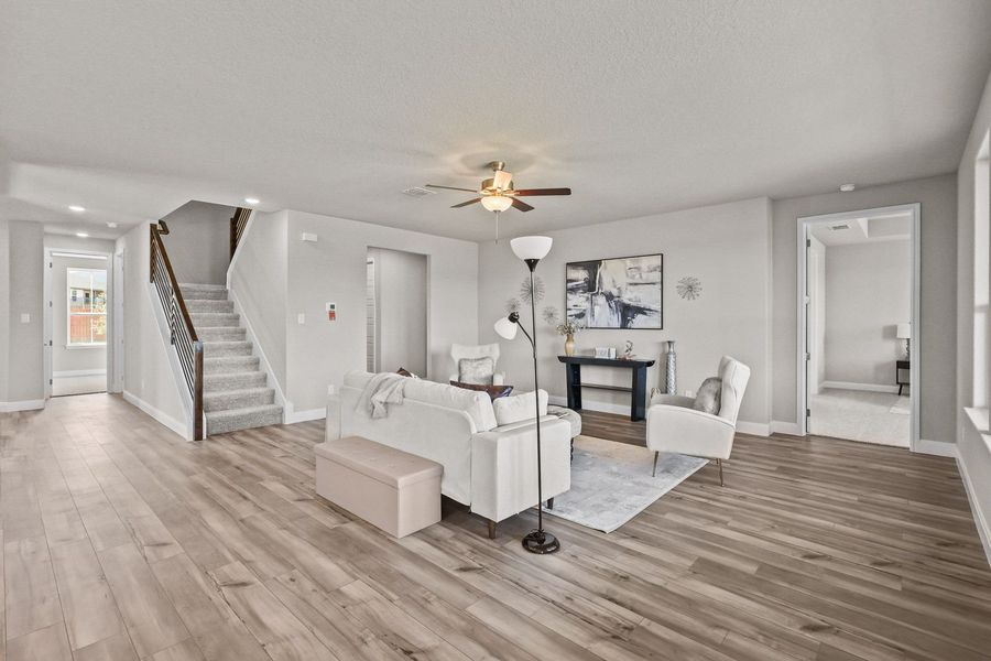 Representative furnished interior of a home built from the The Jennings G by Davidson Homes LLC in The Reserve at Potranco Oaks, Castroville (Image 17).