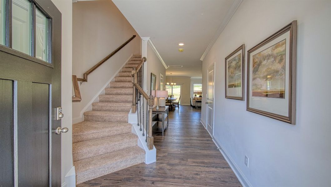 Furnished interior view inside a new home in Townes at Tap Root Farms, Fletcher (Image 5). Furnished interior view inside a new home in Townes at Tap Root Farms, Fletcher (Image 5).