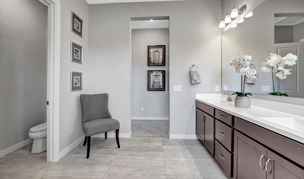 Dual sinks in primary bath