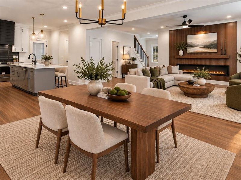 Furnished interior view inside a new home in , Decatur (Image 11).