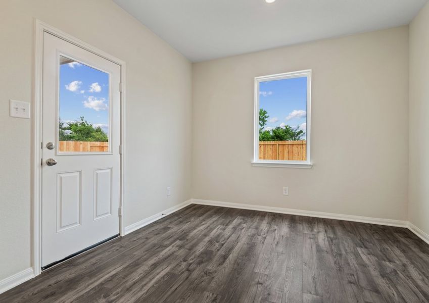 Dining room with a door to the backayrd Dining room with a door to the backayrd