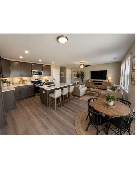 AI Image of the Kitchen and Family Room