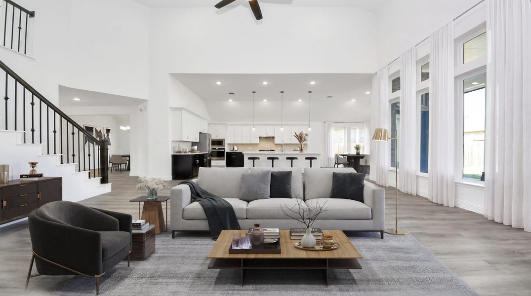 Furnished interior view inside a new home in ARTAVIA, Conroe (Image 7).