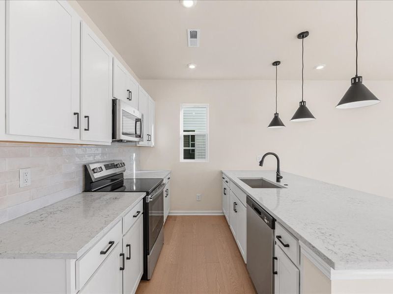 Furnished interior view inside a new home in Fifteen 15 Cannon, Charlotte (Image 7).