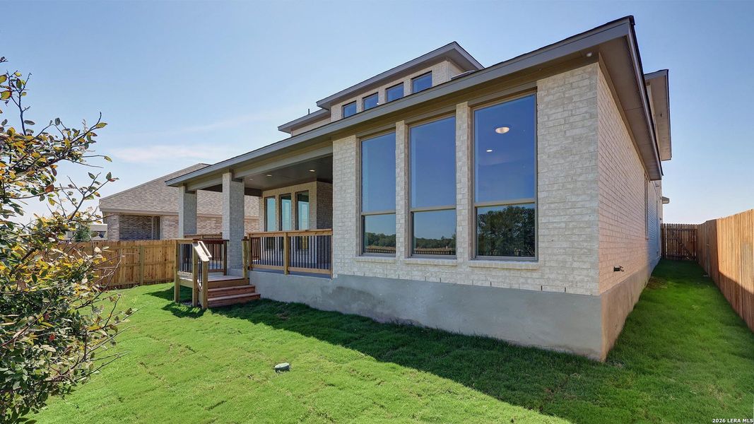 Exterior details and patio area of a home in Alsatian Oaks, Castroville (Image 21).