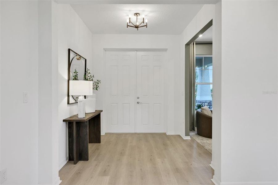 Furnished interior view inside a new home in Creekside Run at Babcock Ranch, Punta Gorda (Image 40). Furnished interior view inside a new home in Creekside Run at Babcock Ranch, Punta Gorda (Image 40).