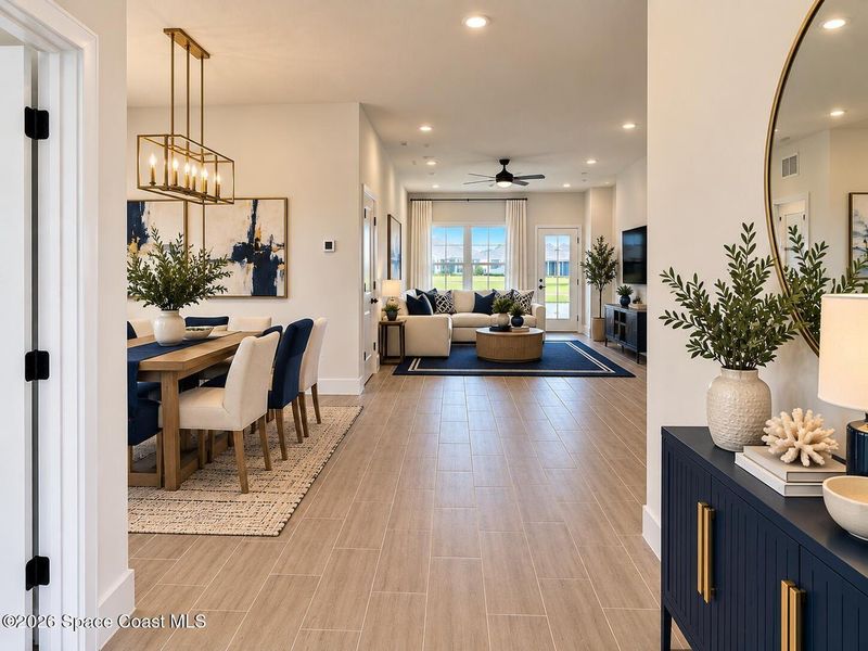 Furnished interior view inside a new home in St. John's Preserve, Palm Bay (Image 5). Furnished interior view inside a new home in St. John's Preserve, Palm Bay (Image 5).