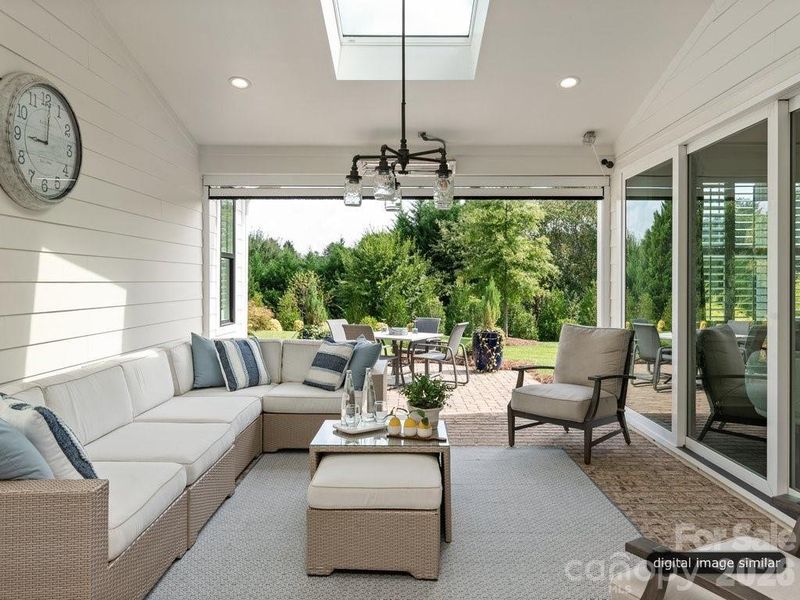 Exterior details and patio area of a home in , Huntersville (Image 19).