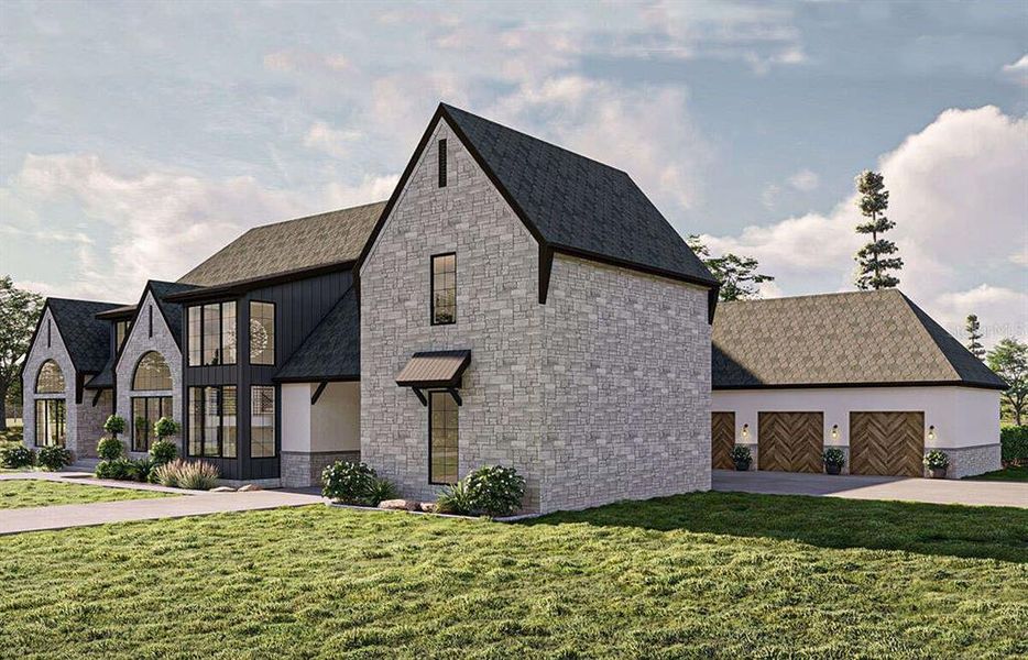 Front exterior of a new home in , Tampa, FL, highlighting curb appeal (Image 19).