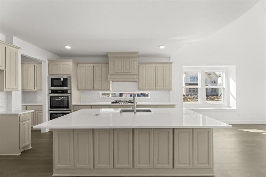 Furnished interior view inside a new home in Trails at Cottonwood Creek, Rowlett (Image 9). Furnished interior view inside a new home in Trails at Cottonwood Creek, Rowlett (Image 9).