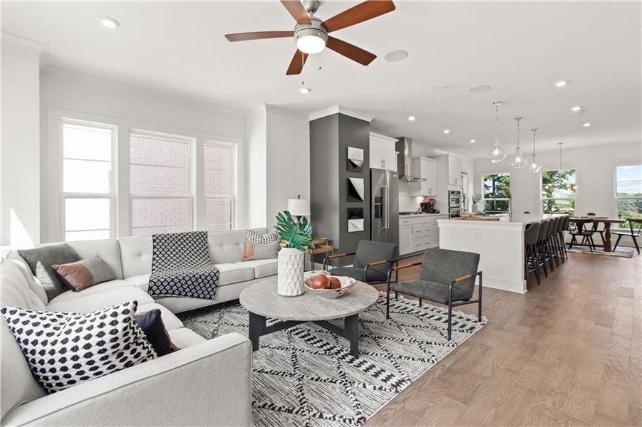 Furnished interior view inside a new home in Easton, Atlanta (Image 5). Furnished interior view inside a new home in Easton, Atlanta (Image 5).