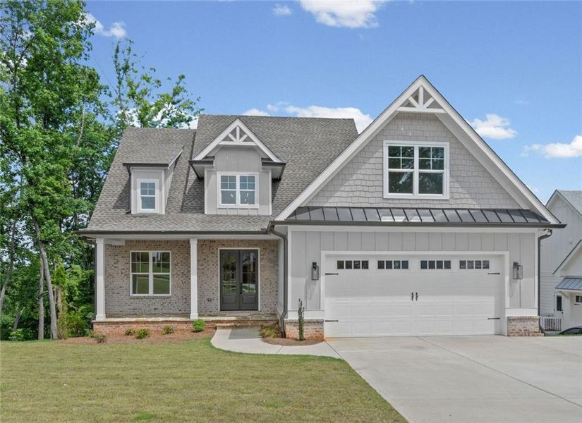 Front exterior of a new home in , Dawsonville, GA, highlighting curb appeal (Image 26).