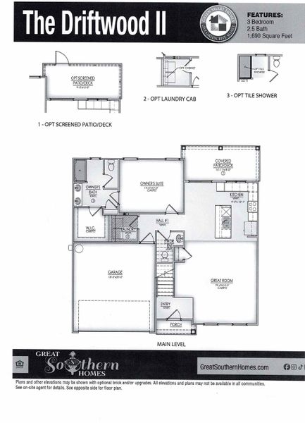 2D floor plan layout of this home in Edgefield, Loris, SC (Image 5).